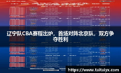 辽宁队CBA赛程出炉，首场对阵北京队，双方争夺胜利